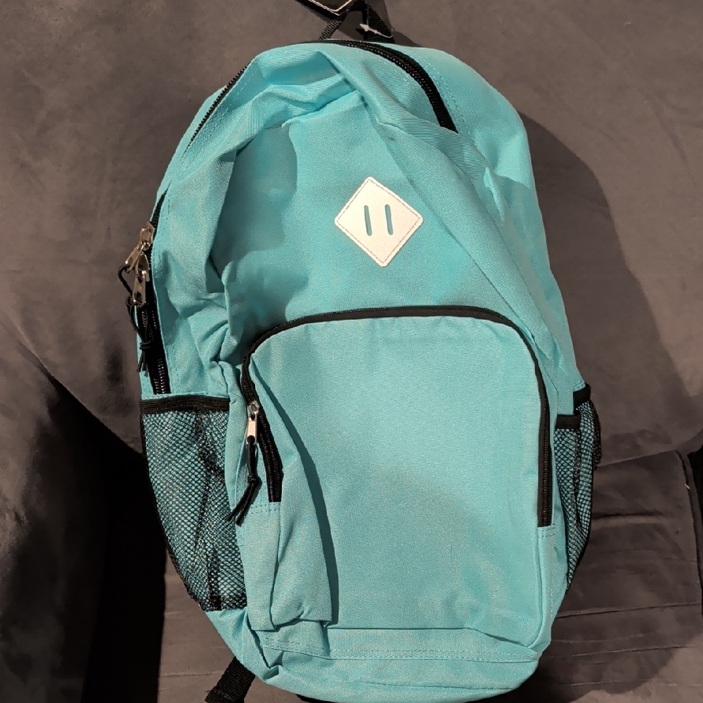 Aqua Turquoise Backpack Bookbag